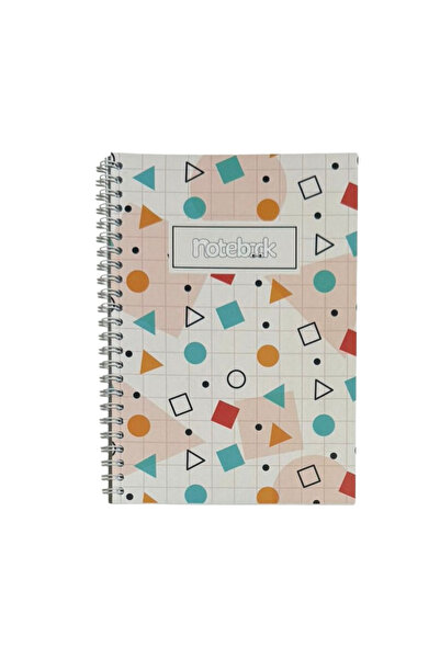 KarmaOfis A5 Spiral Shapes Notebook 40 Sheets 3-Ring (All Unlined)