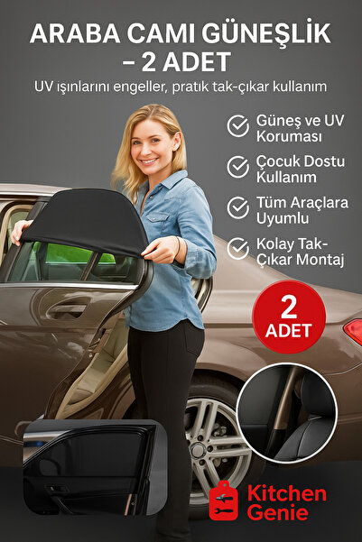 kitchengenie واقي شمس للنوافذ الجانبية للسيارة مكون من قطعتين متوافق مع فورت ...