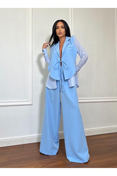 CC STORE SUNSHINE FLOW long two-piece set, reinterpreted shirt and long flared pants