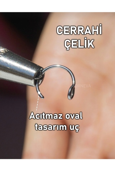TakıConcept Çelik Deliksiz Dudak Piercing Fake Piercing
