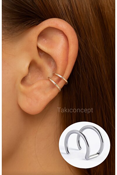 TakıConcept Çelik Deliksiz Kıkırdak Küpe Deliksiz Kıkırdak Küpe