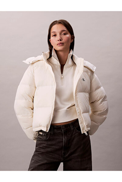 Calvin Klein Klasik Orta Kalınlıkta Şişme Kadın Beyaz Ceket LV047D501G-VDV