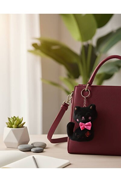 Şirin Gülücük Kedi Peluş Anahtarlık