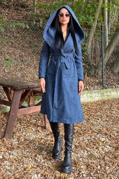 NEW LAVİVA Women's Self-Buttoned Unlined Cashmere Coat