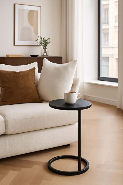 terndat Modern Design Black Iron Service Table