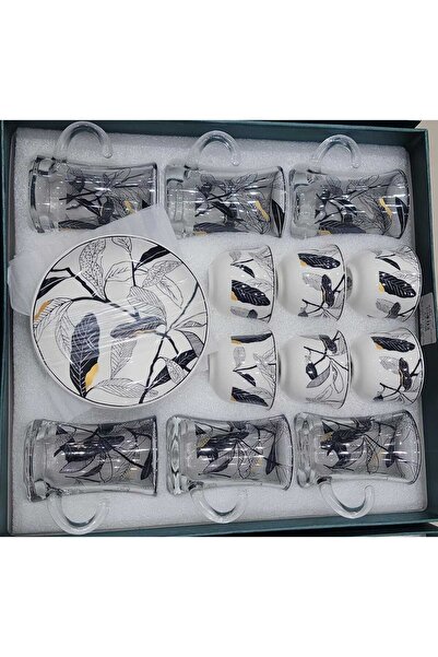 Generic طقم أكواب شاي وفناجين قهوة مع الصحون