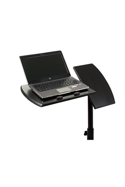 KESNUP Masă pentru laptop/tabletă cu roți, reglabilă pe înălțime, neagră