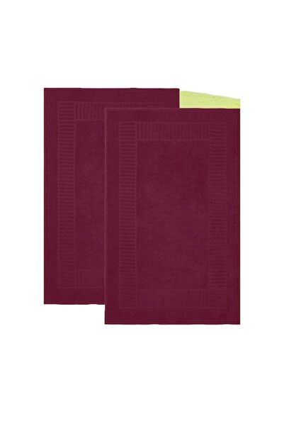 OEM Set 2 x Bath Mats 100% Cotton, 50 x 80 Cm, Bordeaux