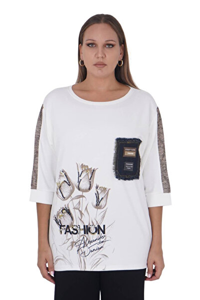 lavelina Large Size Stoned Tunic Blouse