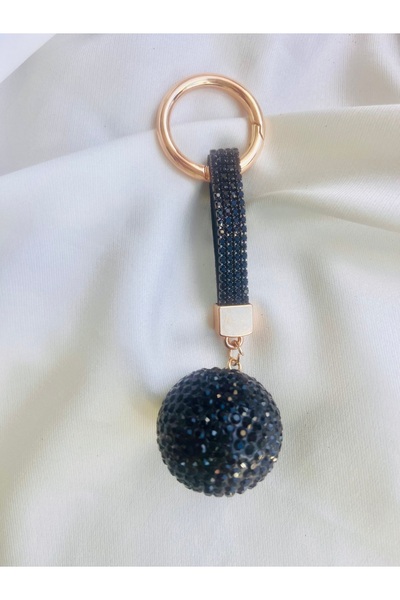 COCOSH TAKI سلسلة مفاتيح أو زينة للحقائب من الحجر الأسود بتصميم أنيق كهدية