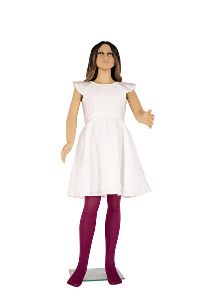 PETRA-ELISA Children's Microfiber Tights 70 DEN Madalina, Bordeaux, 3-6 years