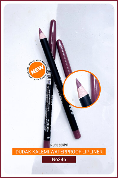 Nera Classy 2 قطعة من محدد الشفاه المقاوم للماء Dudak Kalemi من سلسلة Nude