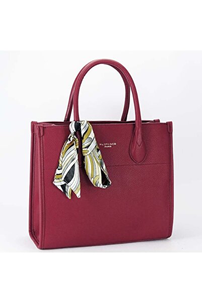 Flora&Co Paris geantă roșie cu eșarfă decorativă B-H6935 M7