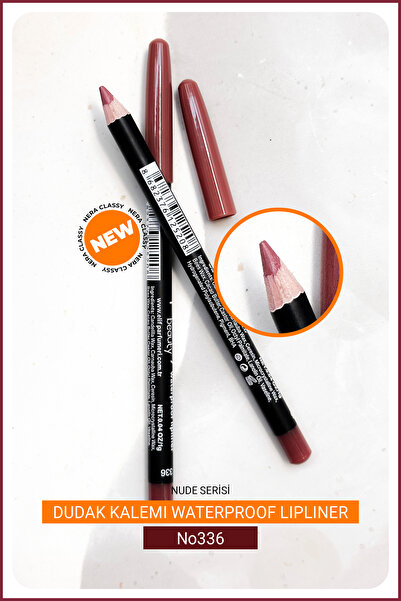 Nera Classy 2 قطعة من قلم تحديد الشفاه من سلسلة نود مقاوم للماء