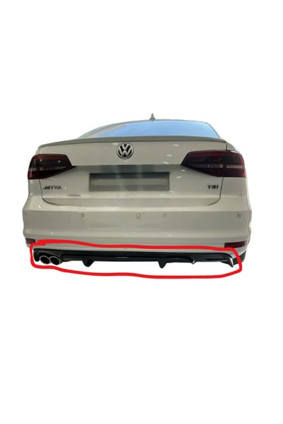 TÜRKSET Volkswagen Jetta Makyajlı Kasa 2014 - Sonrası R Difüzör (Plastik) (( ...