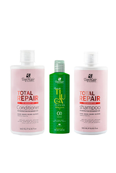 TopHair مجموعة العناية بالشعر شامبو وبلسم وبروتين معالج للشعر المصبوغ