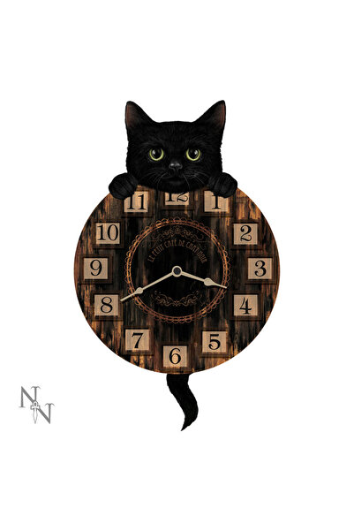 Nemesis Now Ceas de perete Kitten Tickin'