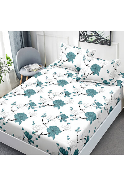 NufJoy Finet Gros Elastic Fitted Sheet Set for Mattress 160x200 cm and 2 Pill...