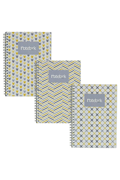 KarmaOfis A5 Spiral Pattern Notebook 40 Sheets 5-Pack (All Unlined)