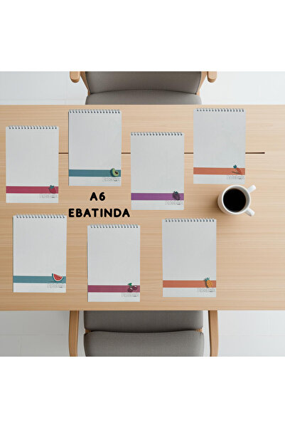KarmaOfis A6 Spiral Fresh Fruit Concept Notebook 40 Sheets 7-Ring (All Unlined)