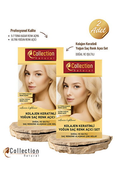 collection natural Kolajen&Keratinli Yoğun Saç Renk Açıcı Set 2 Adet