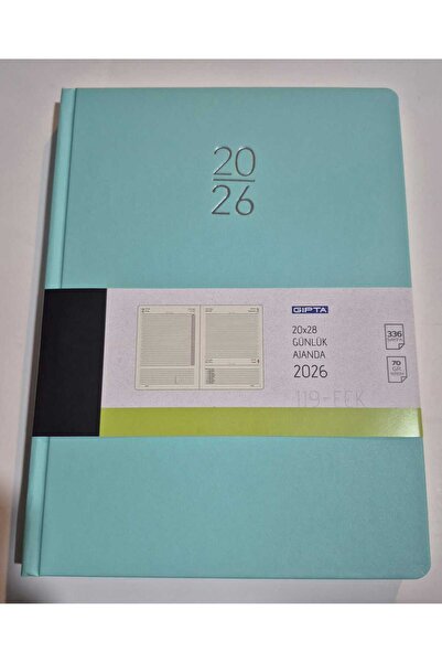 Gıpta 2026 AJANDA 20X28 GÜNLÜK AJANDA 119_ECK SU YEŞİLİ