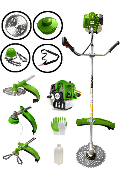 Dragro Profesyonel 2 Zamanlı Yan Tipi Benzinli Motorlu Tırpan Ot Çim Çayır Bi...