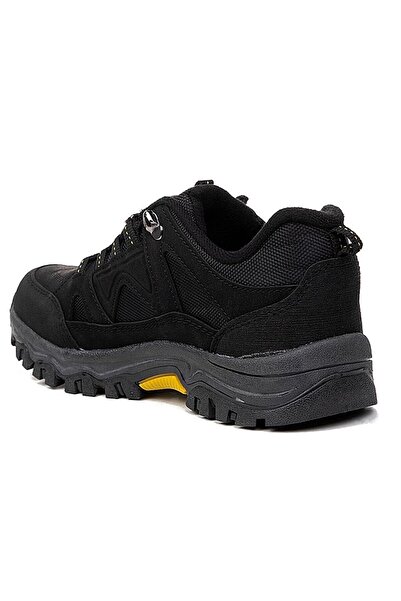 Elit Plarium 4618 Siyah Sarı Ortopedik Rahat Günlük Mevsimlik Erkek Spor Ayakkabısı