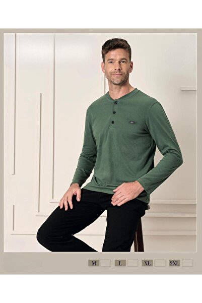 İpek Men's Long Sleeve 100% Cotton Pajama Set