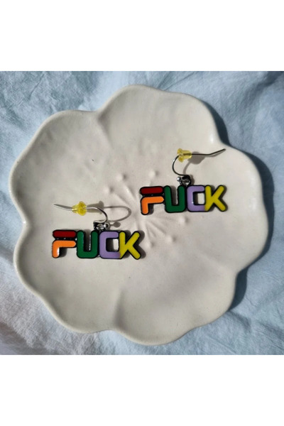 Airmag Women's earrings with funny message