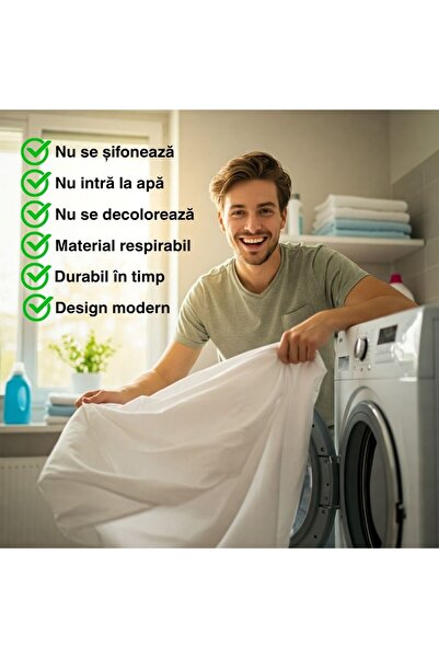 NufJoy DAMASK Fitted Sheet Set, universal for mattress 160x200 /180x200 cm and 2 pillowcases 50x70 cm