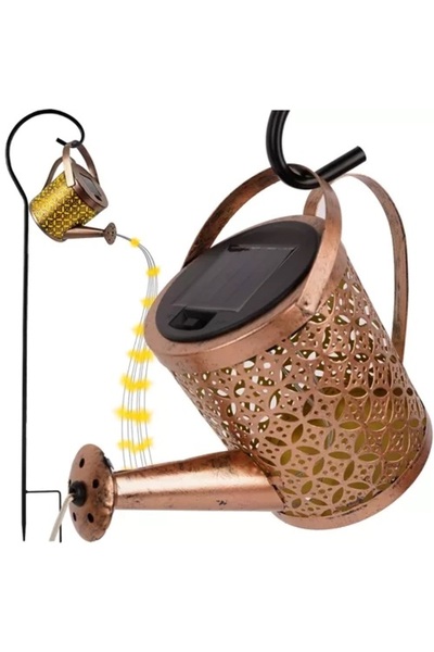 KESNUP Lampă solară de exterior cu 60 de lumini LED tip aspersor, auriu-roz