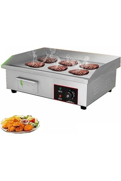 Generic Commercial Electric Countertop Griddle Nonstick Stainless Steel Flat Top Grill Hot Plate BBQ, Adjust