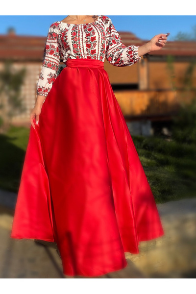 Ie Traditionala Rochie Stilizata Traditional cu imprimeu Elena 15