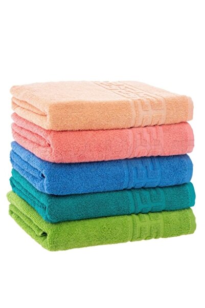 OEM Set 5 Towels, 70x140 cm, multicolor, 100% Cotton