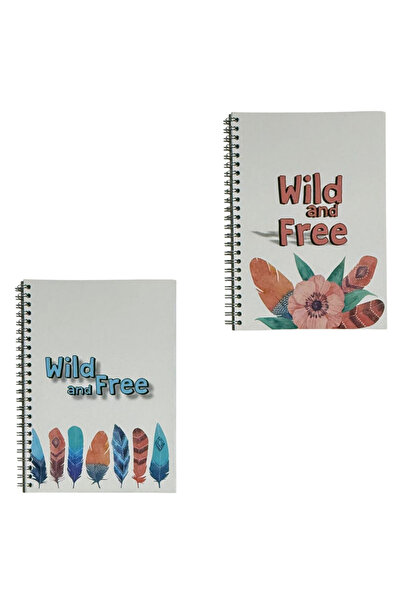 KarmaOfis A5 Spiral Bohemian Notebook 40 Sheets 4-Pack (All Unlined)