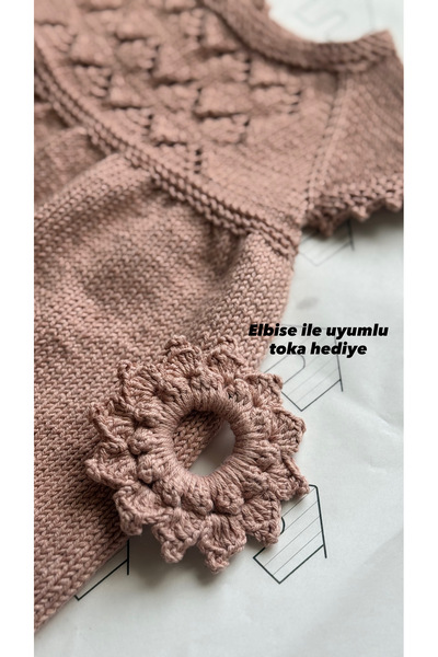 Tiny Örme bebek elbisesi 6-12 ay