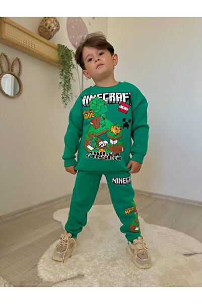 JELİBOOM Dečačka Minecraft Sa deznom Pamuk komadna majica sa tri niti Čupkani...