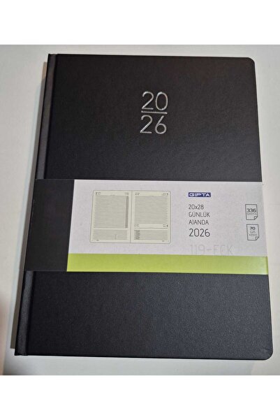Gıpta 2026 AJANDA 20X28 GÜNLÜK AJANDA 119_ECK SİYAH