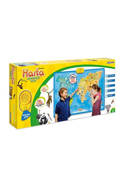 MomKi Interactive World Map with Animals –