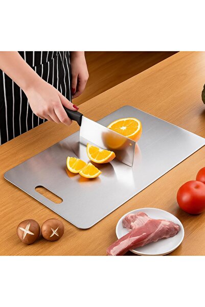 STLIFE 2-Pack 304 Stainless Steel Cutting Board Hygienic Durable Cutting Board Cutting Board