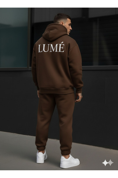 AFROGİYİM Σετ αθλητικής φόρμας Unisex με στάμπα Lume