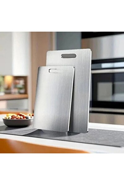 STLIFE 2-Pack 304 Stainless Steel Cutting Board Hygienic Durable Cutting Board Cutting Board