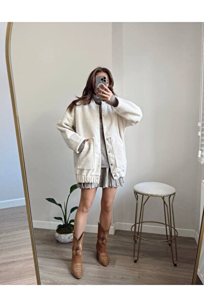 asyadabutik Γυναικείο μακρύ παλτό μπουφάν μπουφάν