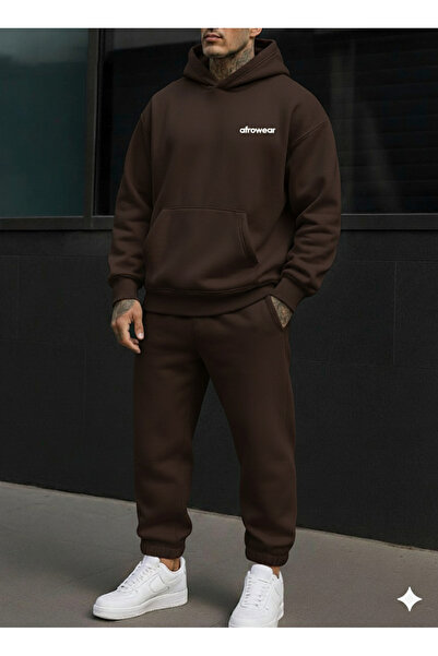 AFROGİYİM Σετ αθλητικής φόρμας Unisex με στάμπα Afrowear