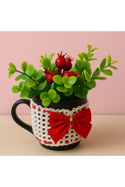 ABACA Kokinali Cup Lace Vintage Vase Gift Office Gifts