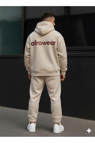 AFROGİYİM Σετ αθλητικής φόρμας Unisex με στάμπα Afrowear