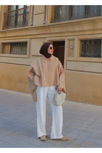 MODA AKSA YAZLIK PELERİN TRENÇKOT