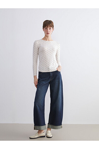 LC Waikiki Блискучі вибори від Shining Store | Жіночий боді з велосипедним коміром і крапками