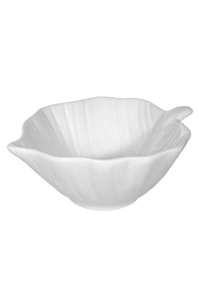 SHOPIENS ® Serving Bowl, White Porcelain with Leaf Print, 120 ml